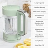 image:imageMartha Stewart Electric Kettle with Removable Stainless Steel Tea Infuser Glass Carafe17L 7 Cups Hot Water Boiler 4 Presets Keep Warm amp Auto ShutOff Cordless 360 Swivel Base Linen CreamHoneydew Green
